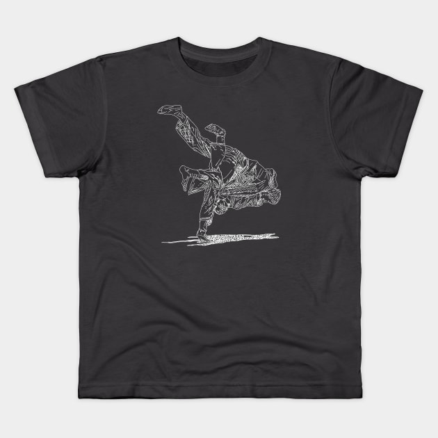 Judo Throw - Light on Dark Kids T-Shirt by draftsman